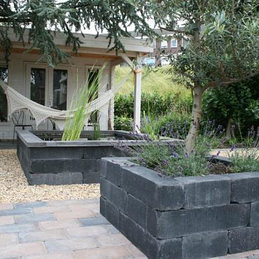 patioblok getrommeld 60x12x12 cm antraciet * Uitlopend