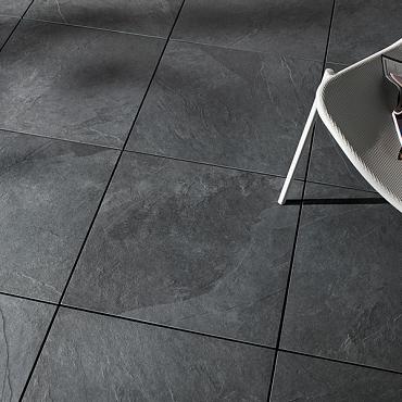 NEW 20MM Black crush tegel 60x60x2 cm.