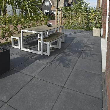 Solido Ceramica 30MM Cemento Black 80x80x3 cm. rett