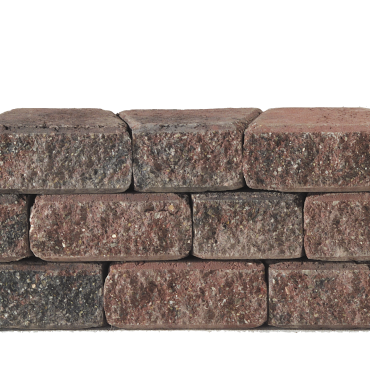 granubrick 23,1/15,3x20x10 rood-zwart