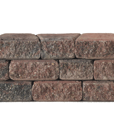 granubrick 23,1/15,3x20x10 rood-zwart