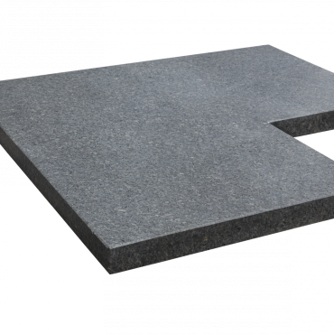 Afdekplaat-Vijverrand Pacific Black G693 Waterjet 50/30x50/30x3cm hoekstuk